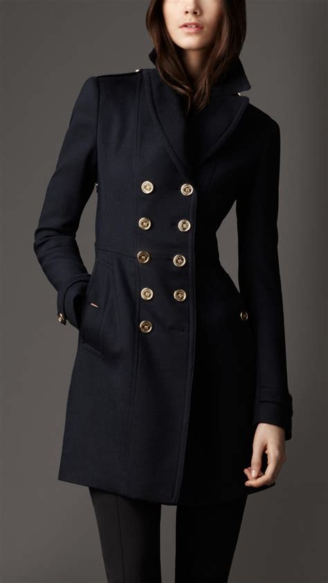 Burberry Wool Blend Pea Coat 